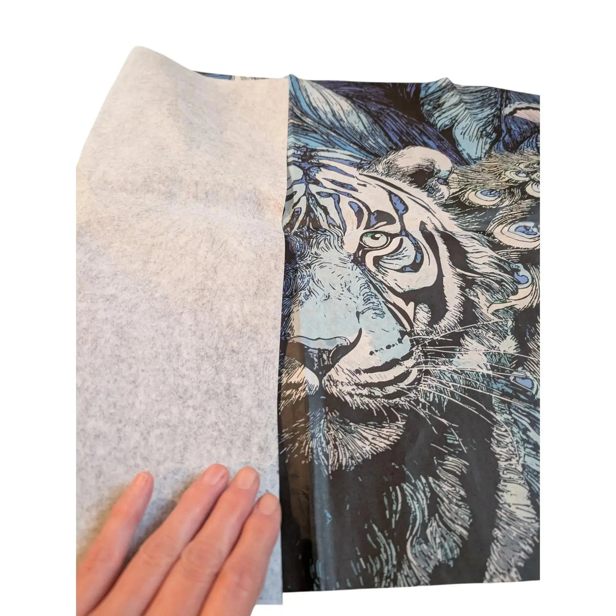Fairy Core Decoupage Paper for Furniture: Enchanting Pink Tiger Design for Unique Home Decor - Perfect for DIY Projects. Elevate your crafting experience with our enchanting Fairy Core Decoupage Paper featuring a captivating Blue Tiger and Peacock Design! This beautifully crafted decoupage paper is perfect for unique DIY crafts and home decor projects, allowing you to infuse your creations with a touch of whimsy and elegance. Our decoupage paper is designed with the fairy core aesthetic style.