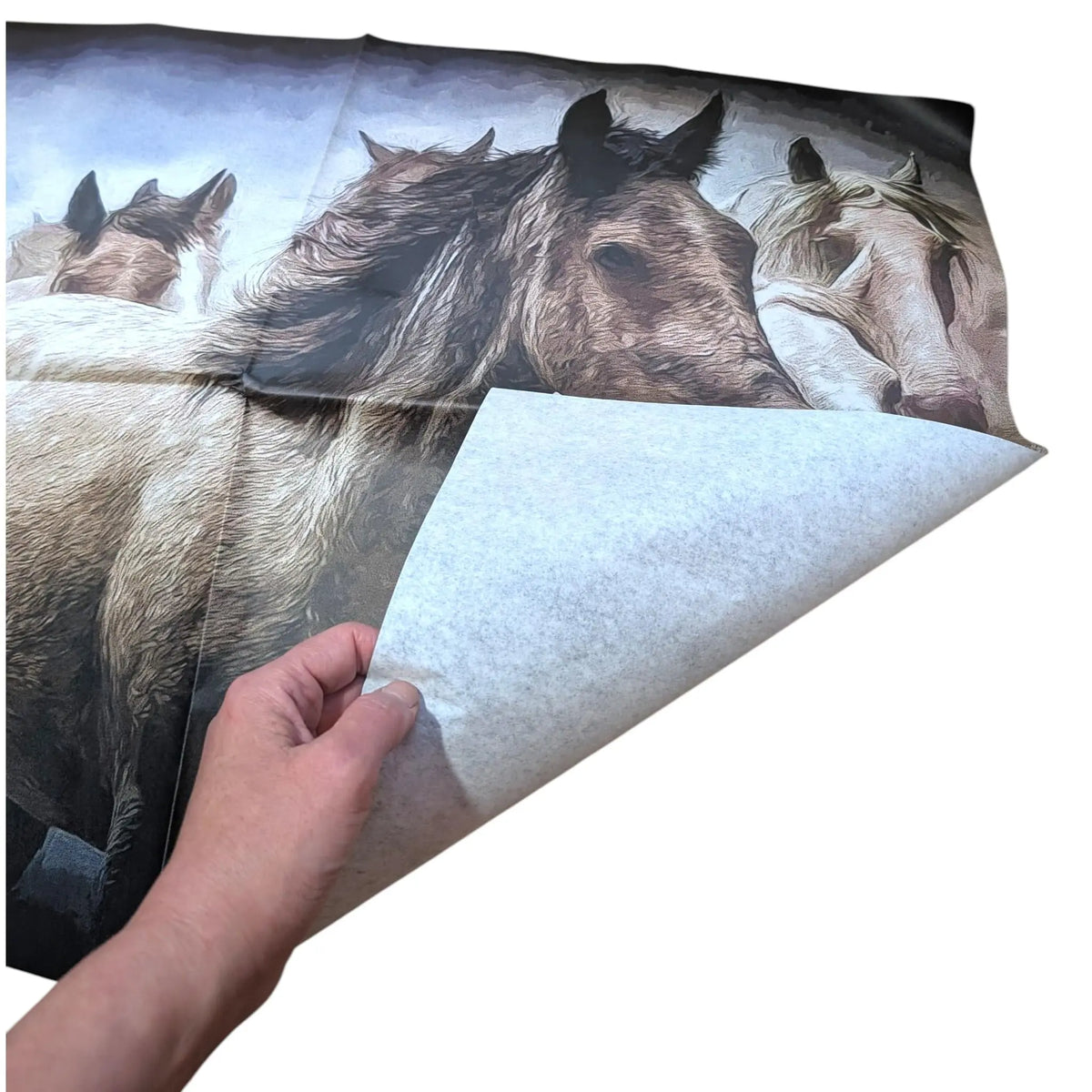 Large Decoupage Paper for Furniture Upcycling Wild Horses Tissue Paper for Furniture Upcycling,r, Farmhouse Crafts, DIY Home Remolding. Transform your furniture and craft projects with our Wild Horses Decoupage Paper, designed to bring authentic farmhouse charm to your space. This rustic tissue paper is perfect for upcycling tired furniture, adding a unique touch to wall decor, or enhancing your rustic DIY crafts. What sets this decoupage paper apart is its detailed wild horse design