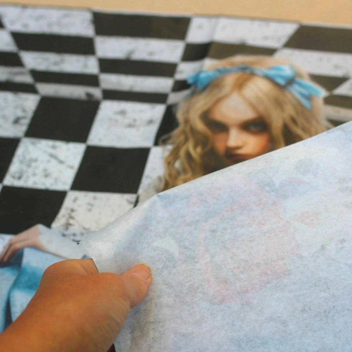 Alice in Wonderland Decoupage Paper, DIY Crafts, Tissue Paper, Home Decor Supplies, Vibrant Lewis Carroll Craft Paper. Discover the magic of storytelling with our Alice in Wonderland Decoupage Paper, a vibrant and whimsical addition to your DIY craft supplies. Perfect for adding a touch of fairy core charm to your projects, this high-quality tissue paper features detailed and colorful designs inspired by Lewis Carroll’s beloved characters and scenes. for whimsical home decor decoupage paper.