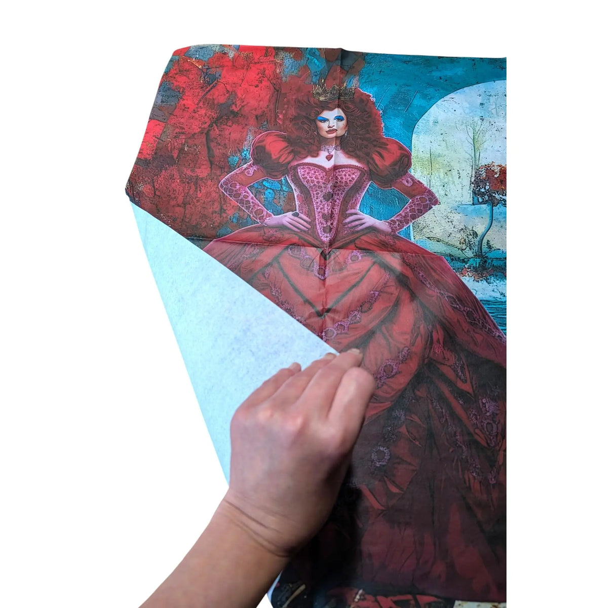 Alice in Wonderland Decoupage Paper: Queen of Hearts Vibrant DIY Craft Tissue. Bring a touch of whimsy and enchantment to your crafting projects with our Alice in Wonderland Decoupage Paper featuring the Queen of Hearts. This vibrant and detailed DIY craft tissue paper is perfect for adding a fairy core charm to your creative endeavors. Designed to inspire your imagination, it showcases colorful scenes and characters from Lewis Carroll’s beloved story, including the iconic Queen of Hearts.