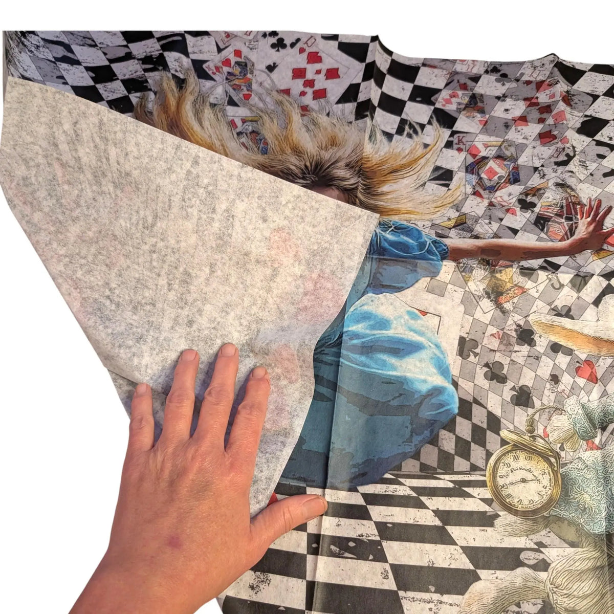 Discover the magic of storytelling with our Alice in Wonderland Decoupage Paper, a vibrant and whimsical addition to your DIY craft supplies. Perfect for adding a touch of fairy core charm to your projects, this high-quality tissue paper features detailed and colorful designs inspired by Lewis Carroll’s beloved characters and scenes. Whether you're creating whimsical home decor, themed party decorations, or unique craft pieces, this decoupage paper brings a splash of fantasy to every project.