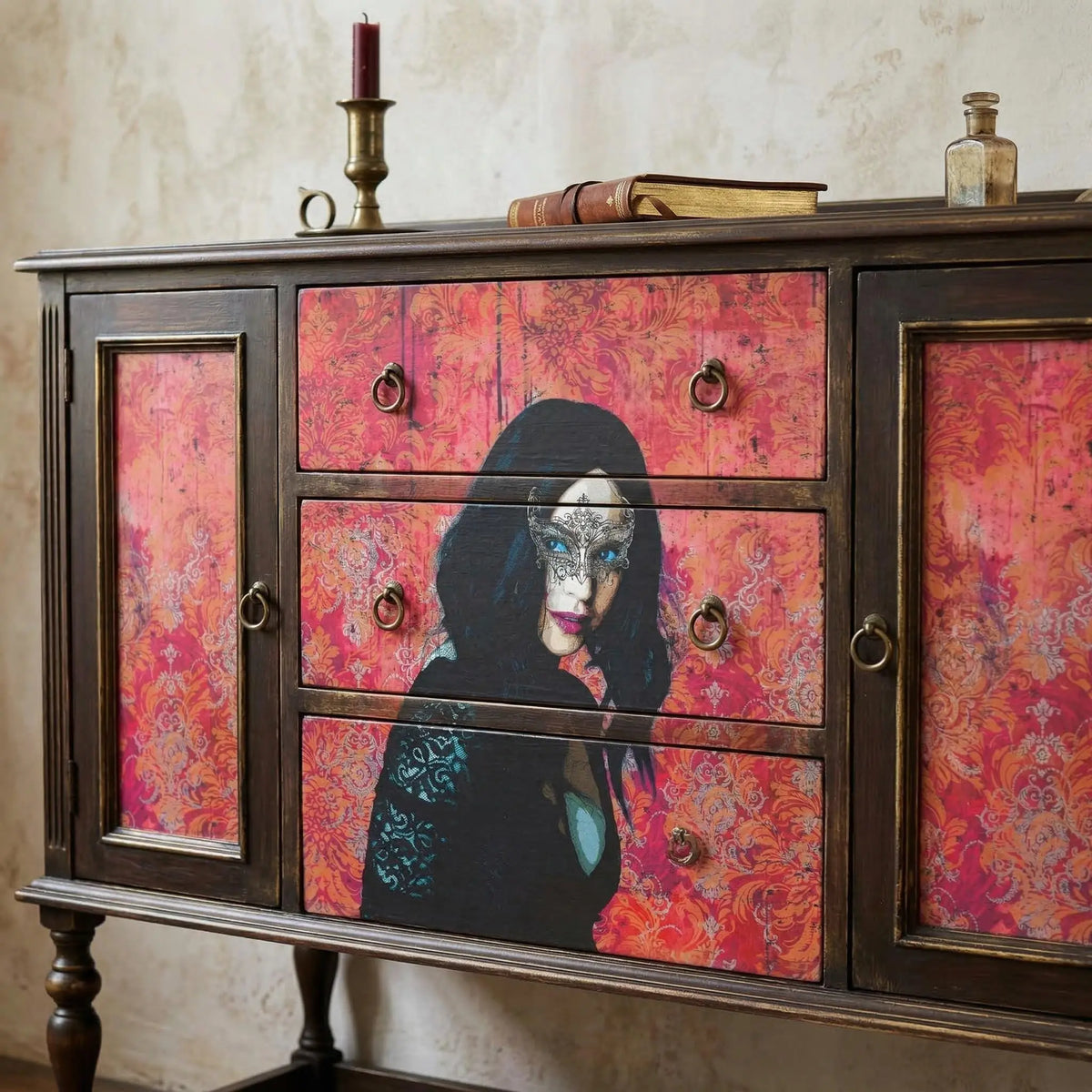 Decoupage Paper- Elegant Woman Tissue Paper for DIY Crafts and Mixed Media Art Pieces Reclaimed