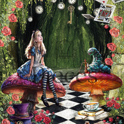 Alice in Wonderland Decoupage Paper | Whimsical Craft Tissue for DIY Projects, Fairycore, Wonderland Crafts,  Fantasy Decor