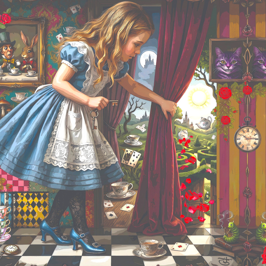 Alice in Wonderland Decoupage Paper, Whimsical Fairy Core Craft Tissue
