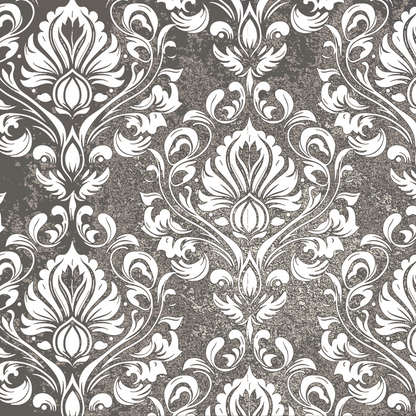 Black and White Damask Decoupage Paper: DIY Furniture Makeover