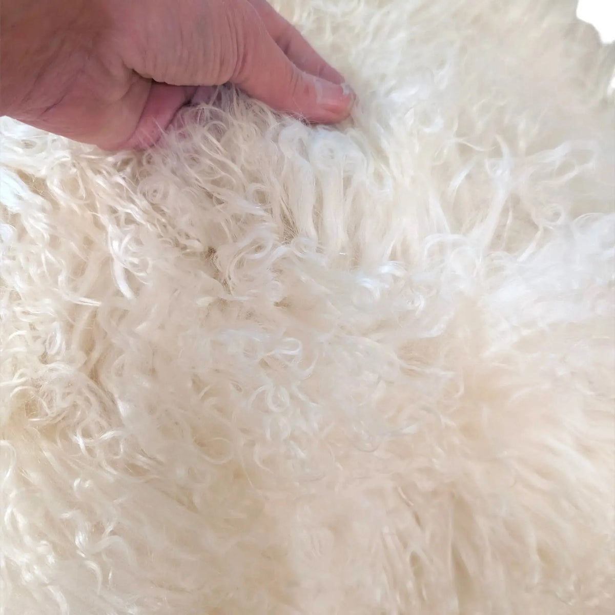 Mongolian Fur Throw, Genuine Sheepskin Seat Cover for Chairs and Upholstery Pieces Reclaimed