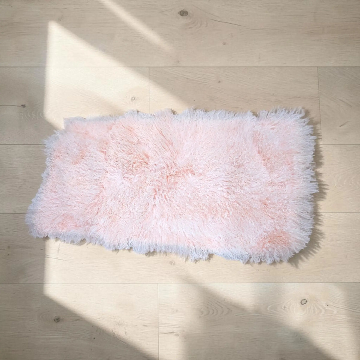 Mongolian Fur Throw, Genuine Sheepskin Seat Cover for Chairs and Upholstery Pieces Reclaimed