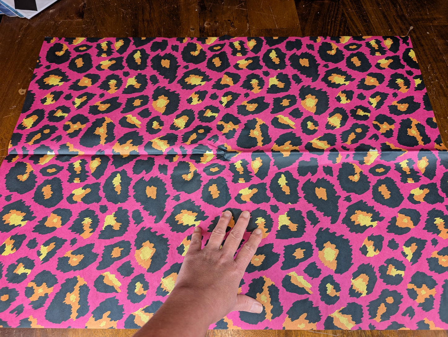 Decoupage Paper - Hot Pink Leopard  Print Tissue Paper for Furniture Upcycling and Mixed Media Art