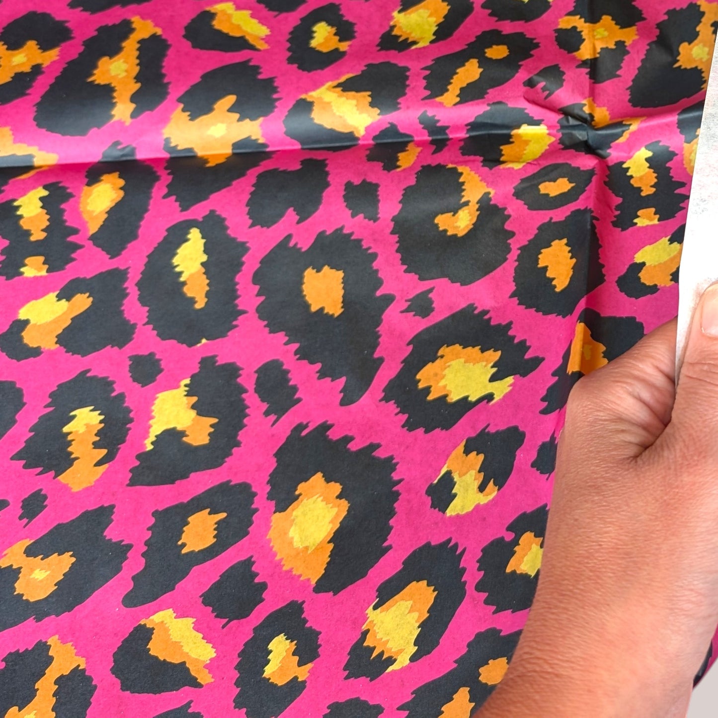 Decoupage Paper - Hot Pink Leopard  Print Tissue Paper for Furniture Upcycling and Mixed Media Art