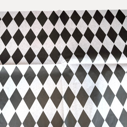 Furniture  Decoupage Paper: Black and White Diamond  Pattern