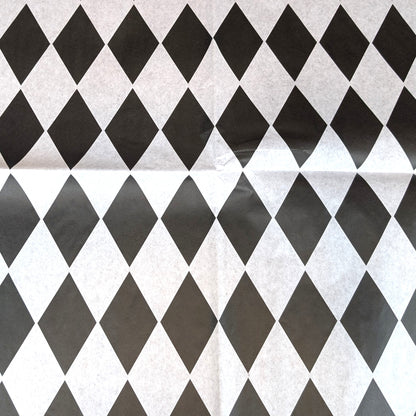 Furniture  Decoupage Paper: Black and White Diamond  Pattern