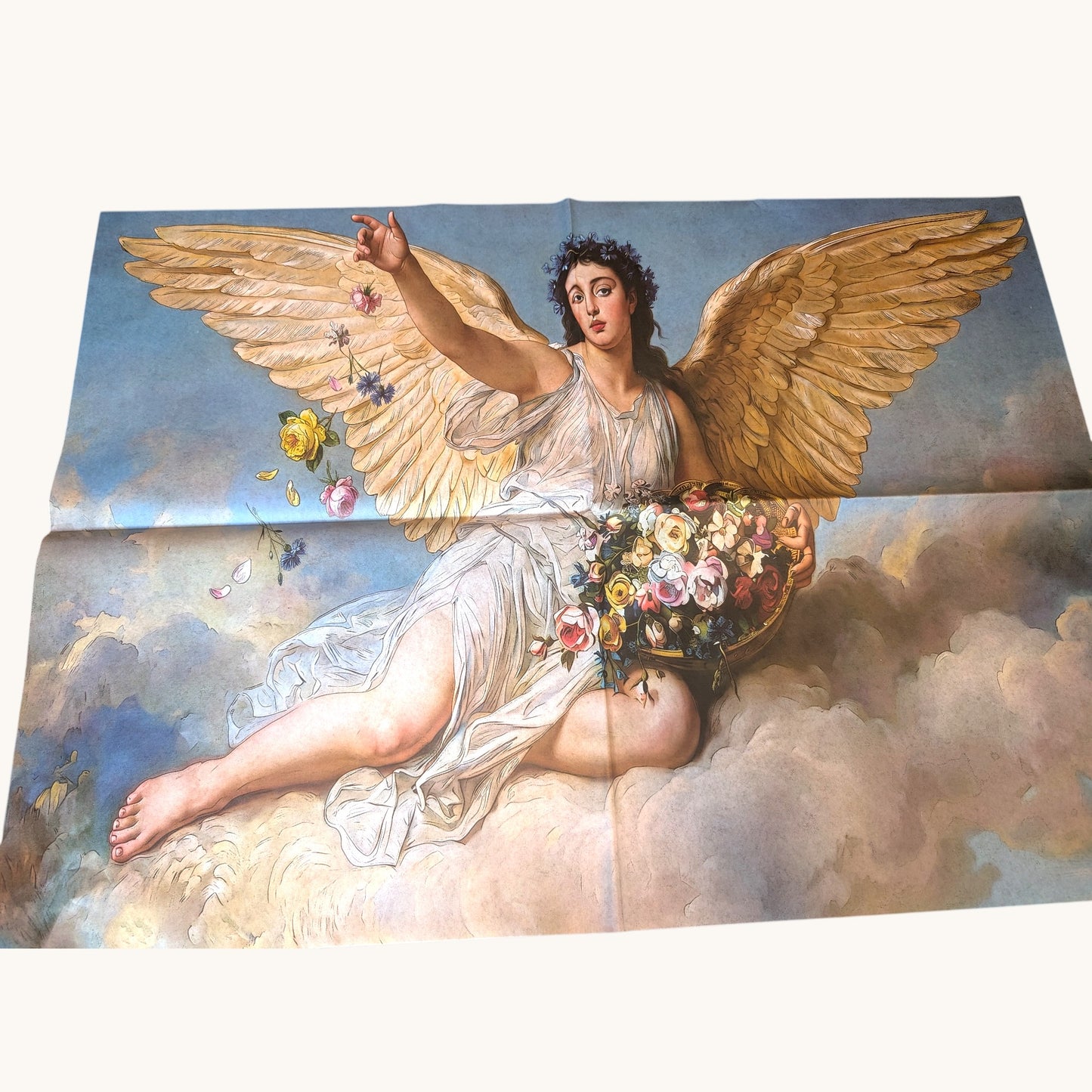 Decoupage Napkins for Furniture Makeover, Angel Art Nouveau Style, for Christmas Home Decor Pieces Reclaimed