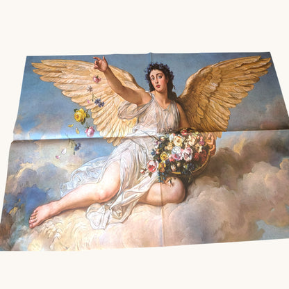 Decoupage Napkins for Furniture Makeover, Angel Art Nouveau Style, for Christmas Home Decor Pieces Reclaimed