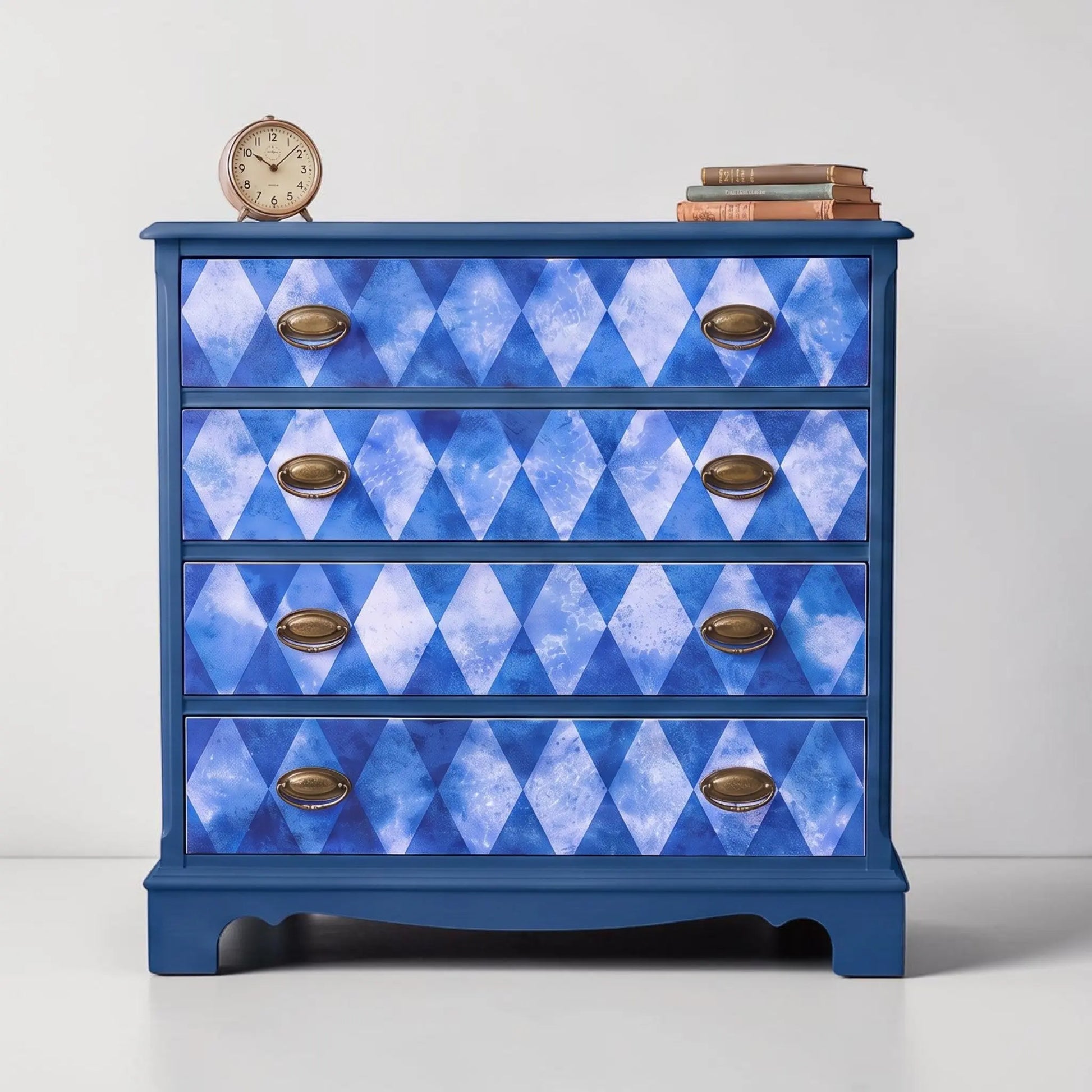 Purple  Diamond Decoupage Paper: Repeat  Pattern for furniture Upcycling and DIY Decor projects Pieces Reclaimed