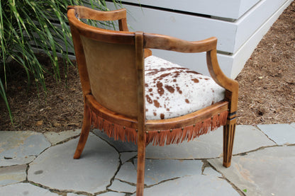 Handmade Cowhide Leather Chair - Rustic Western Decor