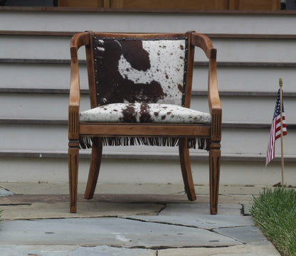 Handmade Cowhide Leather Chair - Rustic Western Decor