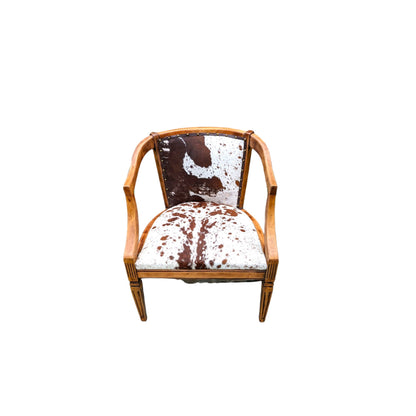 Handmade Cowhide Leather Chair - Rustic Western Decor