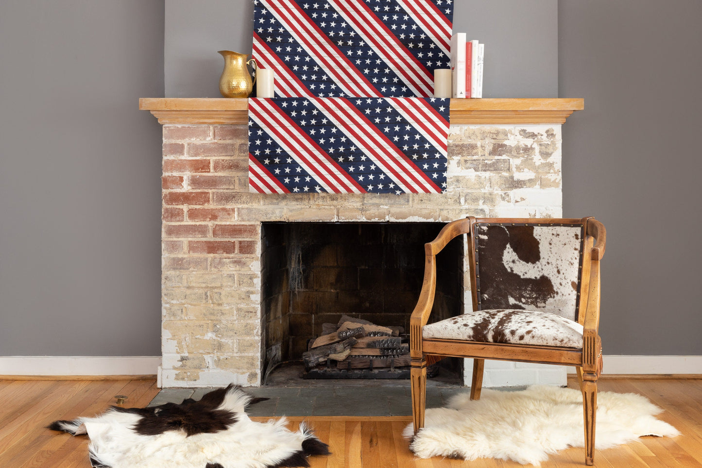 Handmade Cowhide Leather Chair - Rustic Western Decor