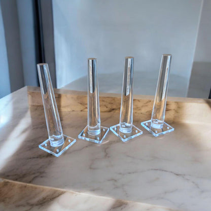 Acrylic leg set for sofa, table, bench  and bed base replacement.