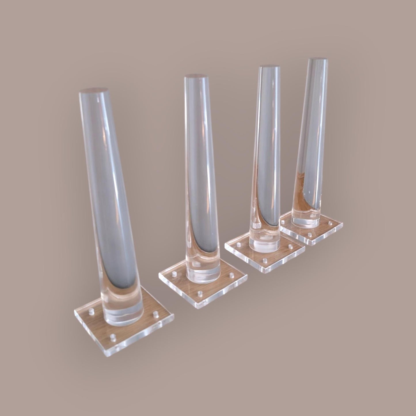 Acrylic leg set for sofa, table, bench  and bed base replacement.