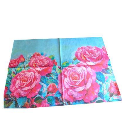 Decoupage Paper for Furniture I Decorative Paper I Tissue Paper I Furniture DIY I Furniture Upcycling I DIY Decor I Furniture Art I Upcycle!  Decoupage paper for furniture.  Elevate your furniture and craft projects with our stunning decoupage paper, featuring the unique "Pink Roses Garden" design. This eye-catching paper combines beautiful watercolor pink roses . Perfect for adding a touch of flair to any DIY project. Pastel color decoupage paper. Pink decoupage paper. Roses decoupage paper
