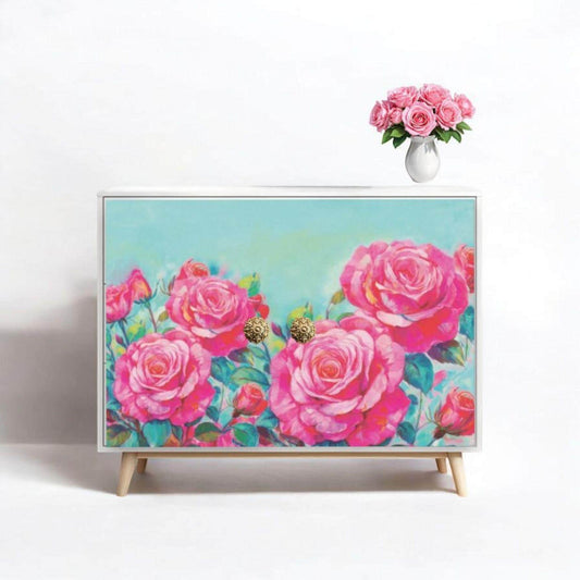 Decoupage Paper for Furniture I Decorative Paper I Tissue Paper I Furniture DIY I Furniture Upcycling I DIY Decor I Furniture Art I Upcycle!  Decoupage paper for furniture.  Elevate your furniture and craft projects with our stunning decoupage paper, featuring the unique "Pink Roses Garden" design. This eye-catching paper combines beautiful watercolor pink roses . Perfect for adding a touch of flair to any DIY project. Pastel color decoupage paper. Pink decoupage paper. Roses decoupage paper