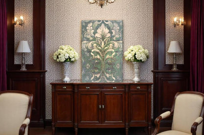 Damask Green Decoupage Paper for Furniture I Decorative Paper I Tissue Paper I Furniture DIY I Furniture Upcycling I DIY Decor I Furniture Art I Upcycle. Decoupage paper for furniture.  Elevate your furniture and craft projects with our stunning decoupage paper, featuring the unique "Damask Green Pattern" design.  Perfect for adding a touch of flair to any DIY project.  Use it for various art projects, scrapbooking, card making, or any creative endeavor that requires a pop of personality.