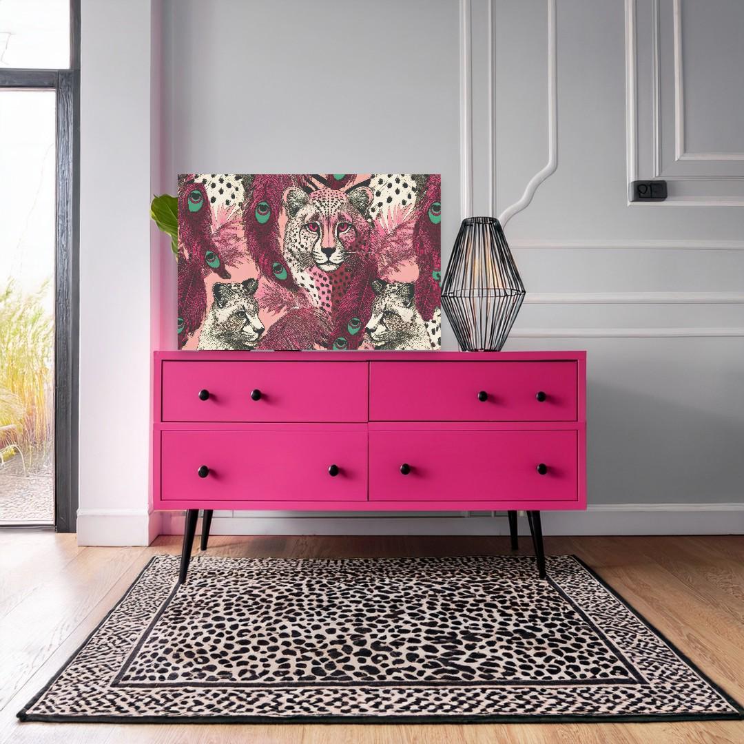 This enchanting decoupage paper features a whimsical pink tiger design that embodies the essence of fairy core aesthetics. With its vibrant hues of soft pinks and delicate accents, the paper showcases the majestic tiger amidst a backdrop of ethereal floral elements and dreamy foliage. Perfect for unique DIY home decor projects, this decoupage paper invites creativity and adds a touch of magical charm to any space. Can use it on furniture, wall art, or craft projects, for an extraordinary piece.