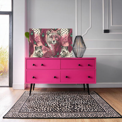 This enchanting decoupage paper features a whimsical pink tiger design that embodies the essence of fairy core aesthetics. With its vibrant hues of soft pinks and delicate accents, the paper showcases the majestic tiger amidst a backdrop of ethereal floral elements and dreamy foliage. Perfect for unique DIY home decor projects, this decoupage paper invites creativity and adds a touch of magical charm to any space. Can use it on furniture, wall art, or craft projects, for an extraordinary piece.