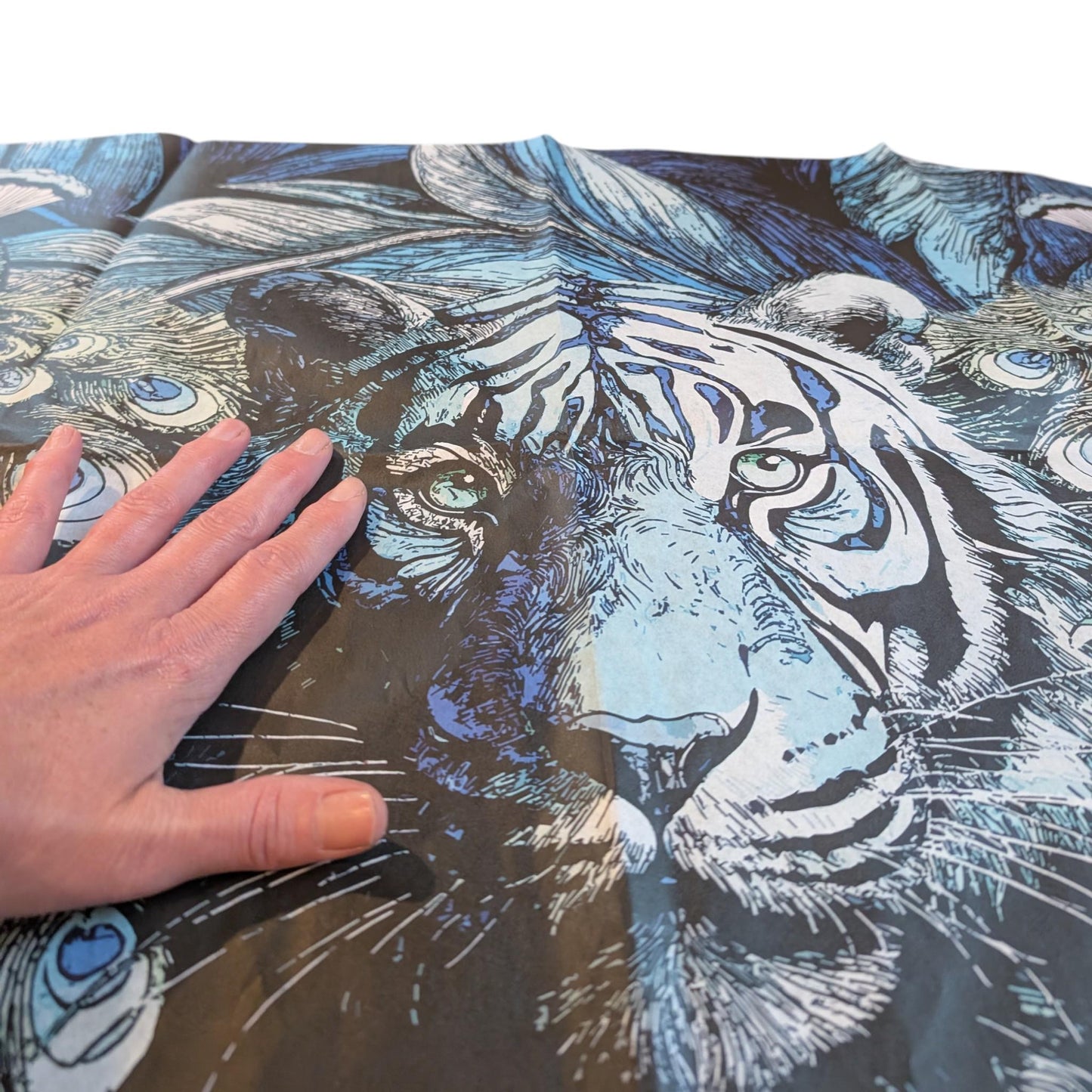 Fairy Core Decoupage Paper for Furniture: Enchanting Pink Tiger  Design for  Unique Home Decor - Perfect for DIY Projects. Elevate your crafting experience with our enchanting Fairy Core Decoupage Paper featuring a captivating Blue Tiger and Peacock Design! This beautifully crafted decoupage paper is perfect for unique DIY crafts and home decor projects, allowing you to infuse your creations with a touch of whimsy and elegance. Our decoupage paper is designed with the fairy core aesthetic style.