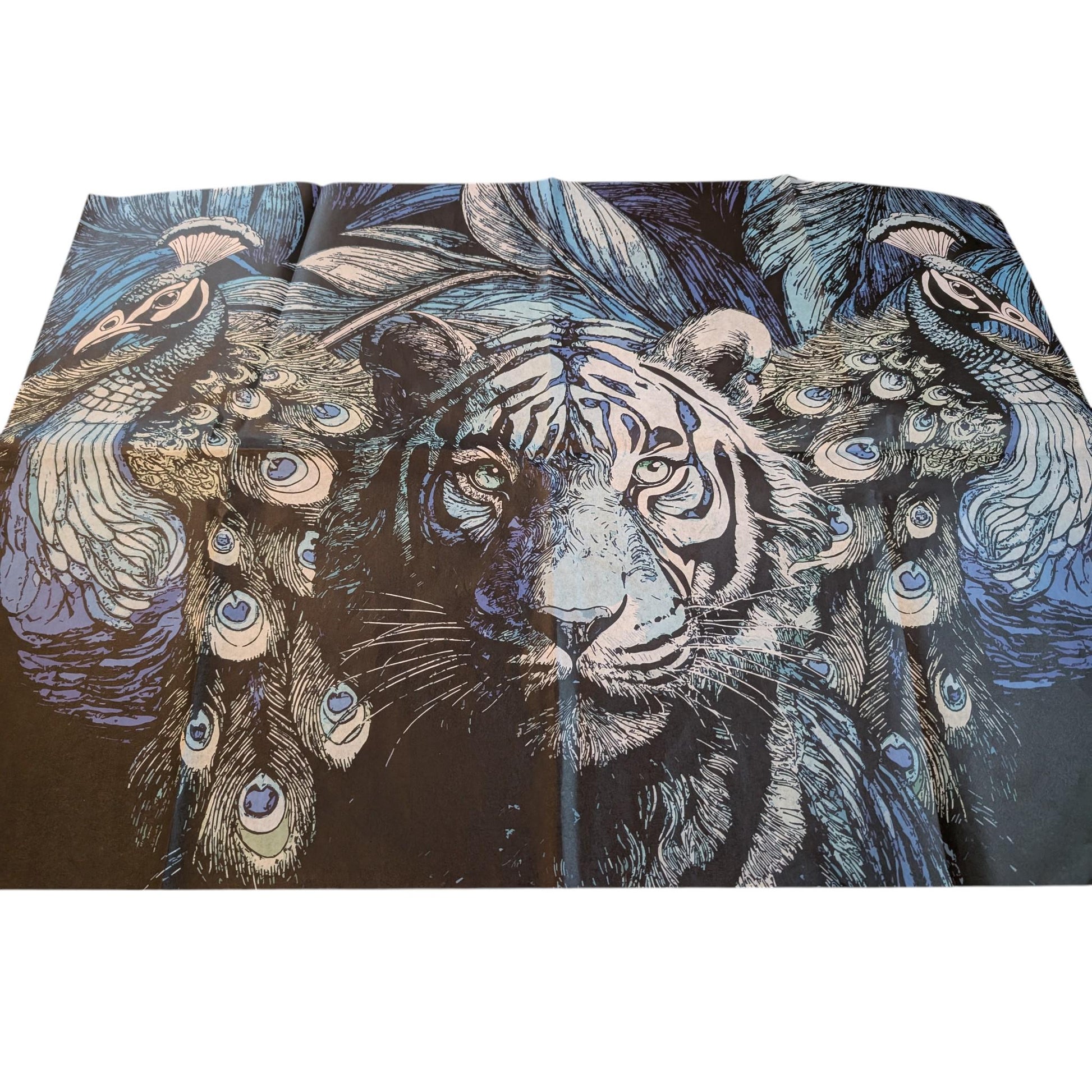 Fairy Core Decoupage Paper for Furniture: Enchanting Pink Tiger  Design for  Unique Home Decor - Perfect for DIY Projects. Elevate your crafting experience with our enchanting Fairy Core Decoupage Paper featuring a captivating Blue Tiger and Peacock Design! This beautifully crafted decoupage paper is perfect for unique DIY crafts and home decor projects, allowing you to infuse your creations with a touch of whimsy and elegance. Our decoupage paper is designed with the fairy core aesthetic style.