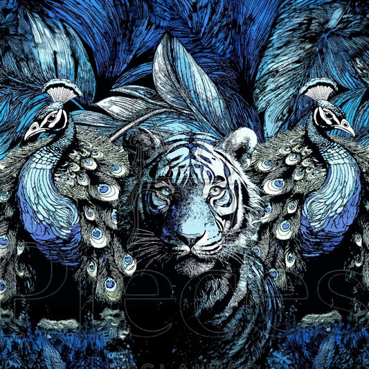 Fairy Core Decoupage Paper for Furniture: Enchanting Pink Tiger  Design for  Unique Home Decor - Perfect for DIY Projects. Elevate your crafting experience with our enchanting Fairy Core Decoupage Paper featuring a captivating Blue Tiger and Peacock Design! This beautifully crafted decoupage paper is perfect for unique DIY crafts and home decor projects, allowing you to infuse your creations with a touch of whimsy and elegance. Our decoupage paper is designed with the fairy core aesthetic style.