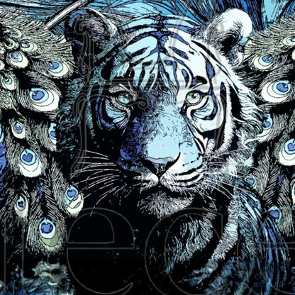 Fairy Core Decoupage Paper for Furniture: Enchanting Pink Tiger  Design for  Unique Home Decor - Perfect for DIY Projects. Elevate your crafting experience with our enchanting Fairy Core Decoupage Paper featuring a captivating Blue Tiger and Peacock Design! This beautifully crafted decoupage paper is perfect for unique DIY crafts and home decor projects, allowing you to infuse your creations with a touch of whimsy and elegance. Our decoupage paper is designed with the fairy core aesthetic style.