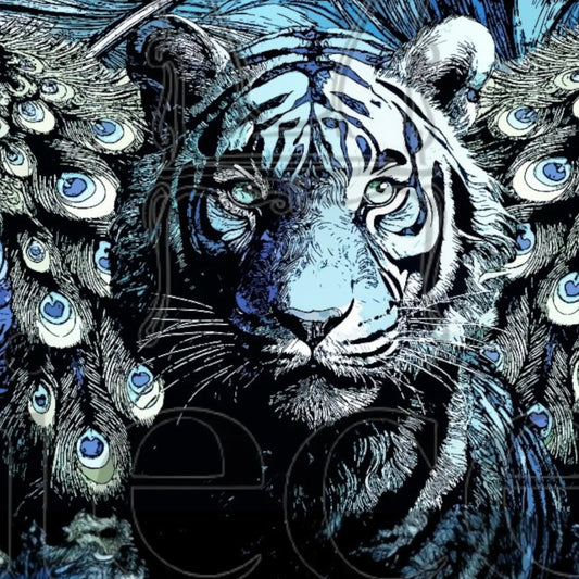 Fairy Core Decoupage Paper for Furniture: Enchanting Pink Tiger  Design for  Unique Home Decor - Perfect for DIY Projects. Elevate your crafting experience with our enchanting Fairy Core Decoupage Paper featuring a captivating Blue Tiger and Peacock Design! This beautifully crafted decoupage paper is perfect for unique DIY crafts and home decor projects, allowing you to infuse your creations with a touch of whimsy and elegance. Our decoupage paper is designed with the fairy core aesthetic style.