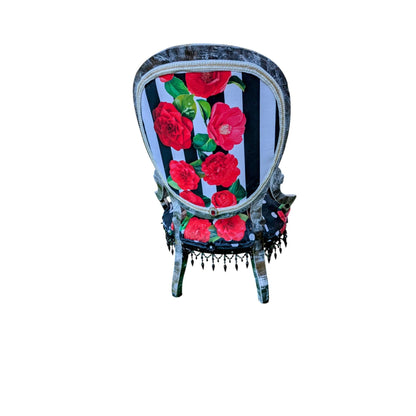 Elevate your living space with this Ruth Bader Ginsburg Accent Chair, a unique upcycled furniture piece that blends artistry and statement-making design. Featuring a striking silhouette and rich, textured upholstery visible in the listing image, this accent chair serves as both a functional seat and a powerful conversation starter. Crafted with care, it honors the legacy of Justice Ginsburg, bringing character and inspiration to your home decor unlike any mass-produced chair.