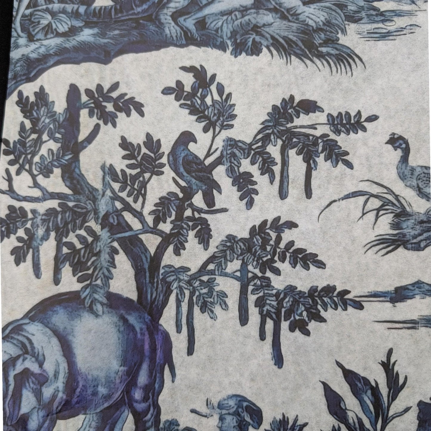 Decoupage Paper TOILE de JOUY Blue Vintage Tissue Paper | Furniture Upcycling | DIY Craft Projects | Furniture Makeover | Scrapbooking Paper. Transform your DIY projects and furniture makeovers with our stunning Decoupage Paper TOILE de JOUY Blue Vintage Tissue Paper. Featuring a timeless toile de jouy design in elegant shades of blue, this vintage-inspired tissue paper is perfect for adding a touch of classic charm to any craft or furniture upcycling project. High-quality tissue paper for craft