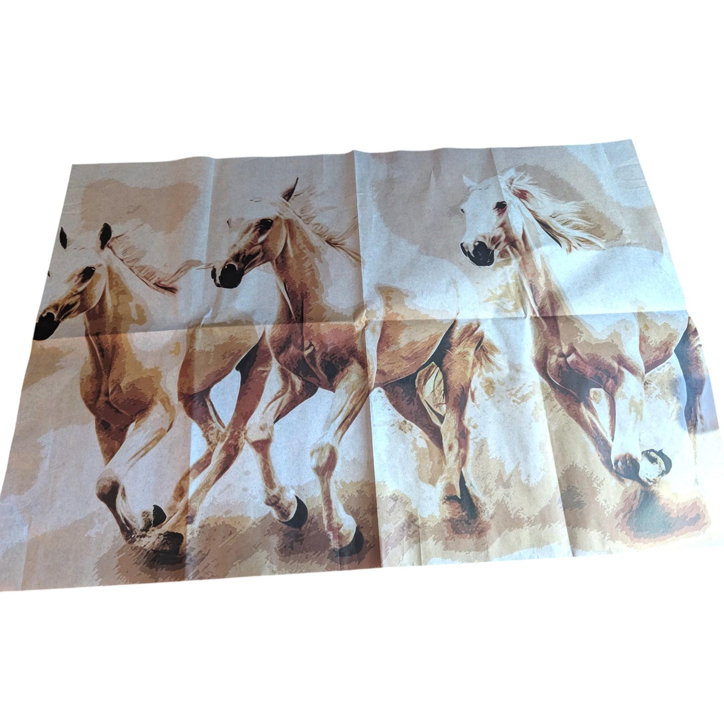 Transform your furniture and craft projects with our Wild Horses Decoupage Paper, designed to bring authentic farmhouse charm to your space. This rustic tissue paper is perfect for upcycling tired furniture, adding a unique touch to wall decor, or enhancing your rustic DIY crafts. What sets this decoupage paper apart is its detailed wild horse design, crafted to evoke the freedom and spirit of the farm life, making your creations truly stand out with genuine character.