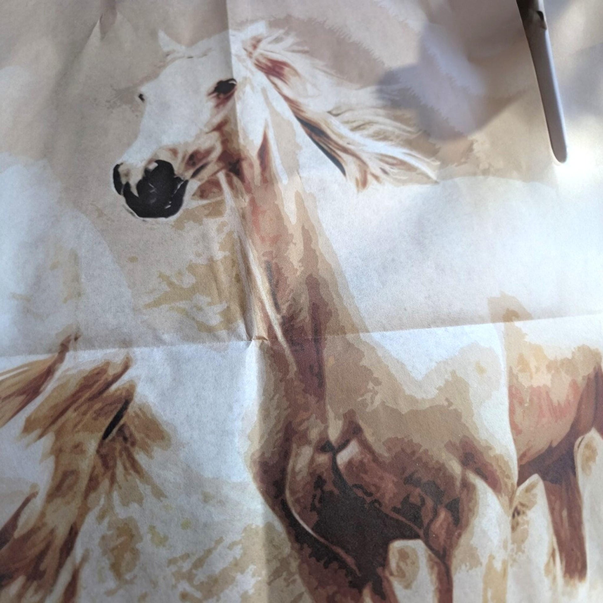 Transform your furniture and craft projects with our Wild Horses Decoupage Paper, designed to bring authentic farmhouse charm to your space. This rustic tissue paper is perfect for upcycling tired furniture, adding a unique touch to wall decor, or enhancing your rustic DIY crafts. What sets this decoupage paper apart is its detailed wild horse design, crafted to evoke the freedom and spirit of the farm life, making your creations truly stand out with genuine character.