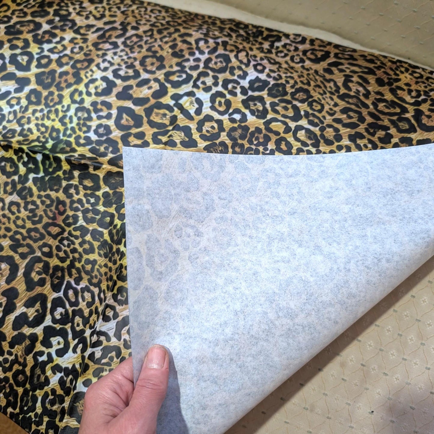 Animal Print Decoupage Paper for Furniture Upcycling | Leopard Design Tissue Paper for DIY Home Remolding & Craft Projects. Transform your DIY projects with this stunning animal print decoupage paper featuring a bold leopard design. Perfect for furniture upcycling, home remolding, and craft enthusiasts, this tissue paper adds a touch of wild elegance to any surface. Each sheet measures 30 by 20 inches, crafted from high-quality, thin yet durable tissue paper that’s easy to work with on wood