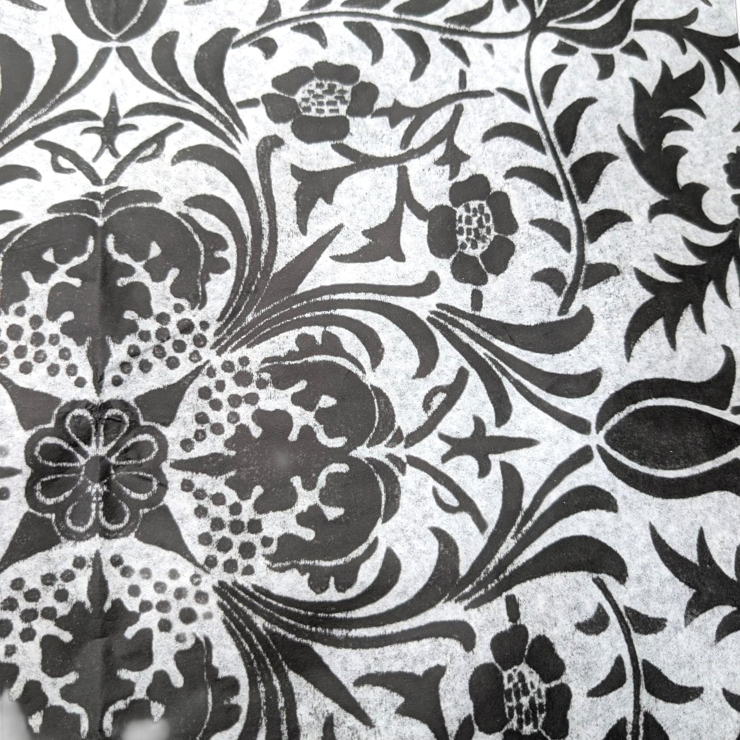 Transform your furniture and craft projects with our Elegant Damask Decoupage Paper: a stunning DIY furniture makeover essential. Featuring a classic black and white damask pattern, this decorative tissue paper is perfect for adding a touch of timeless elegance and charm to any piece. 
Ideal for furniture upcycling, scrapbooking, or creative decor, this high-quality decoupage paper allows you to effortlessly elevate your DIY projects with style and sophistic. Gorgeous damask design  decoupage