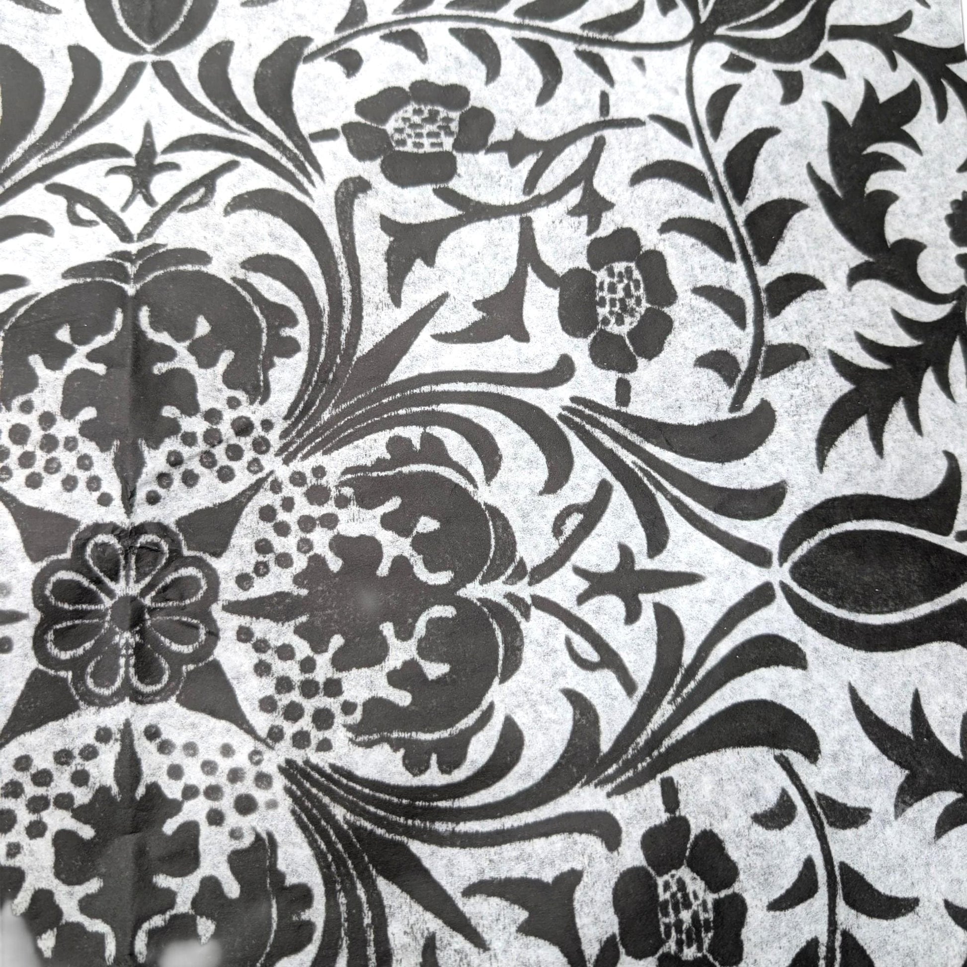 Transform your furniture and craft projects with our Elegant Damask Decoupage Paper: a stunning DIY furniture makeover essential. Featuring a classic black and white damask pattern, this decorative tissue paper is perfect for adding a touch of timeless elegance and charm to any piece. 
Ideal for furniture upcycling, scrapbooking, or creative decor, this high-quality decoupage paper allows you to effortlessly elevate your DIY projects with style and sophistic. Gorgeous damask design  decoupage