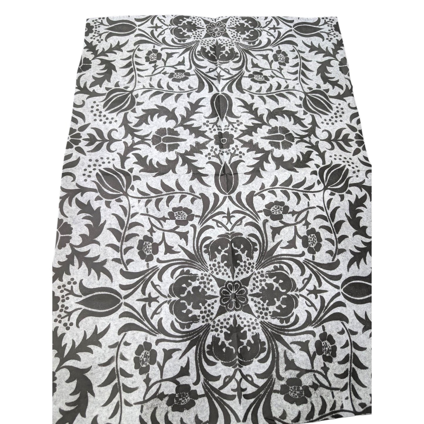 Transform your furniture and craft projects with our Elegant Damask Decoupage Paper: a stunning DIY furniture makeover essential. Featuring a classic black and white damask pattern, this decorative tissue paper is perfect for adding a touch of timeless elegance and charm to any piece. 
Ideal for furniture upcycling, scrapbooking, or creative decor, this high-quality decoupage paper allows you to effortlessly elevate your DIY projects with style and sophistic. Gorgeous damask design  decoupage