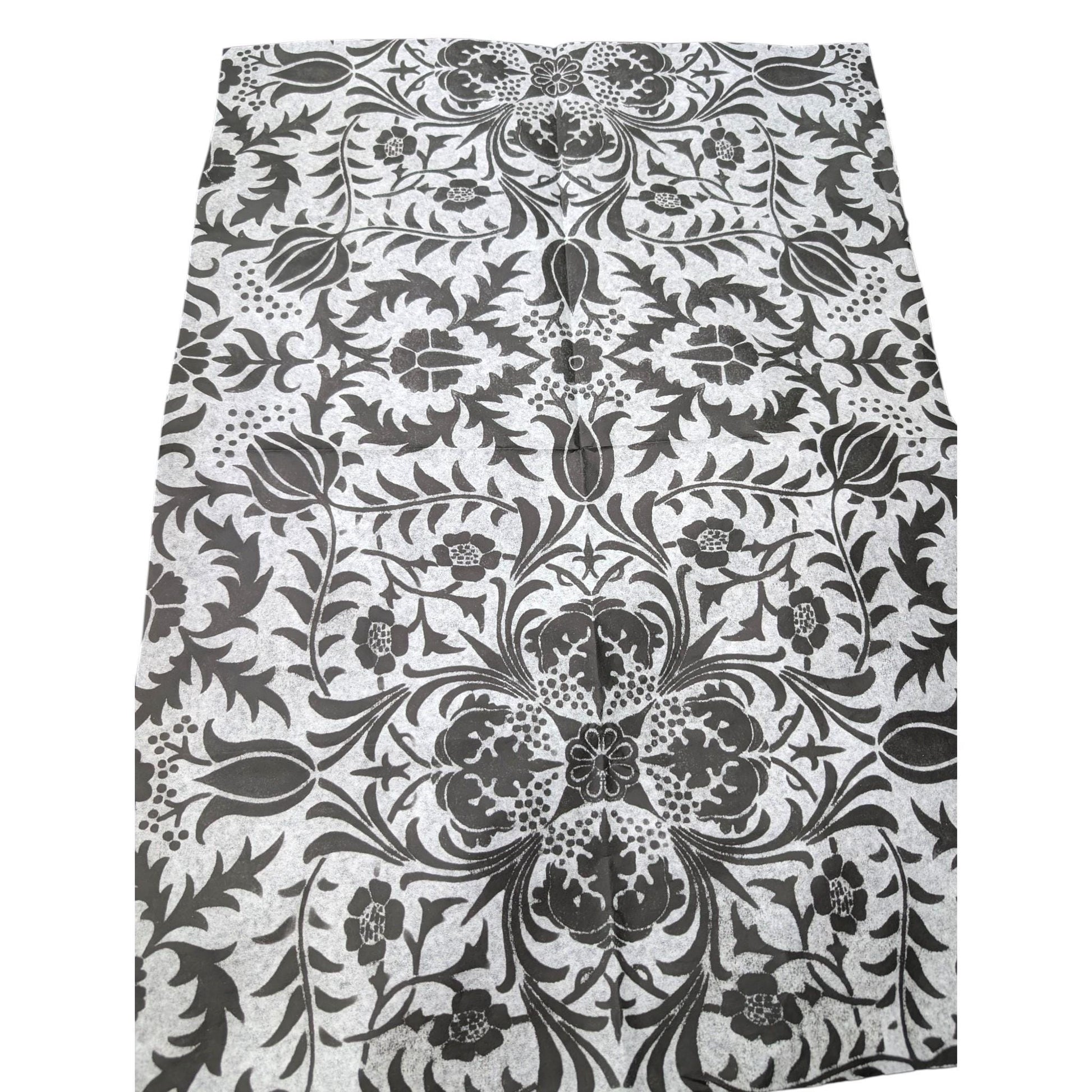 Transform your furniture and craft projects with our Elegant Damask Decoupage Paper: a stunning DIY furniture makeover essential. Featuring a classic black and white damask pattern, this decorative tissue paper is perfect for adding a touch of timeless elegance and charm to any piece. 
Ideal for furniture upcycling, scrapbooking, or creative decor, this high-quality decoupage paper allows you to effortlessly elevate your DIY projects with style and sophistic. Gorgeous damask design  decoupage
