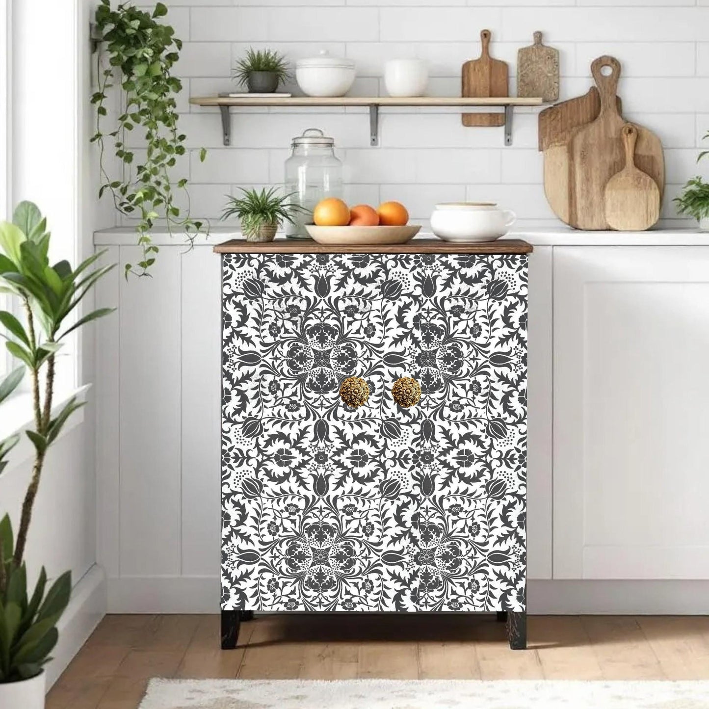 Transform your furniture and craft projects with our Elegant Damask Decoupage Paper: a stunning DIY furniture makeover essential. Featuring a classic black and white damask pattern, this decorative tissue paper is perfect for adding a touch of timeless elegance and charm to any piece. 
Ideal for furniture upcycling, scrapbooking, or creative decor, this high-quality decoupage paper allows you to effortlessly elevate your DIY projects with style and sophistic. Gorgeous damask design  decoupage