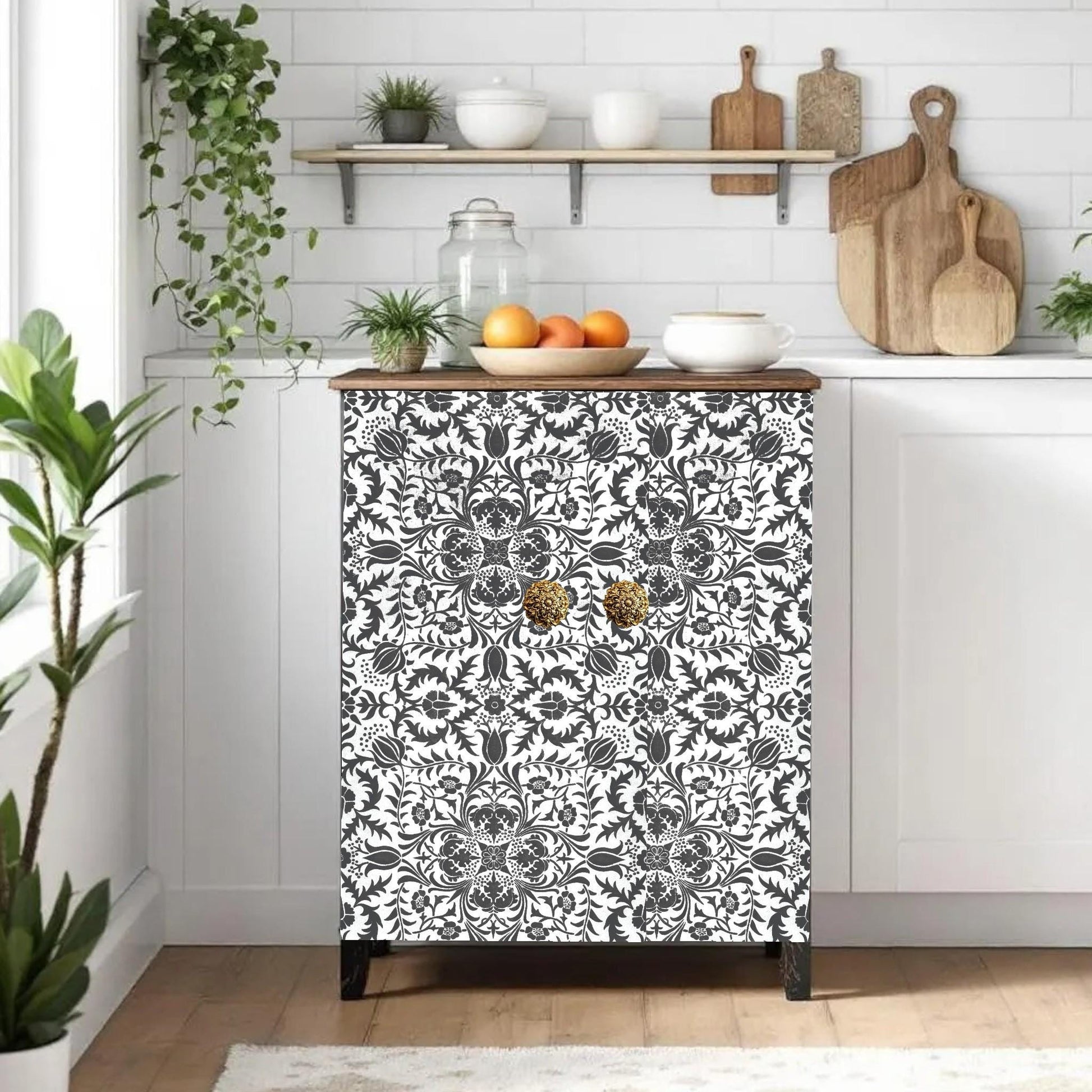 Transform your furniture and craft projects with our Elegant Damask Decoupage Paper: a stunning DIY furniture makeover essential. Featuring a classic black and white damask pattern, this decorative tissue paper is perfect for adding a touch of timeless elegance and charm to any piece. 
Ideal for furniture upcycling, scrapbooking, or creative decor, this high-quality decoupage paper allows you to effortlessly elevate your DIY projects with style and sophistic. Gorgeous damask design  decoupage