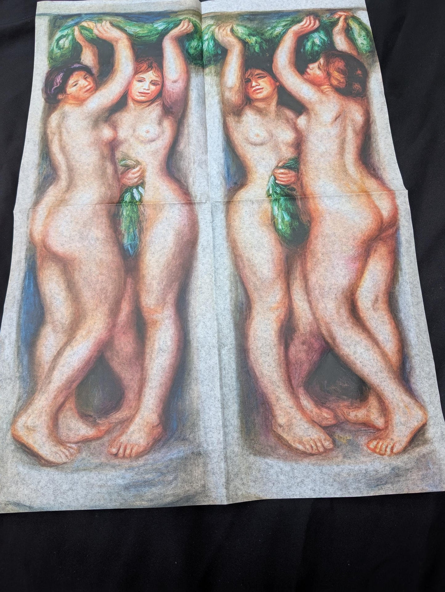 Large Decoupage Paper for Furniture Upcycling | Vintage Erotica Decor, Artistic Nude Woman Tissue Paper for Home Remodeling and Art Projects. 
Transform your furniture and art projects with this stunning large decoupage paper featuring vintage erotica and artistic nude woman designs. Crafted from high-quality tissue paper,   for creative upcycling and home remodeling. The delicate yet durable tissue allows for seamless layering and easy application for home remolding projects