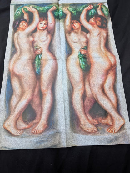 Large Decoupage Paper for Furniture Upcycling | Vintage Erotica Decor, Artistic Nude Woman Tissue Paper for Home Remodeling and Art Projects. 
Transform your furniture and art projects with this stunning large decoupage paper featuring vintage erotica and artistic nude woman designs. Crafted from high-quality tissue paper,   for creative upcycling and home remodeling. The delicate yet durable tissue allows for seamless layering and easy application for home remolding projects