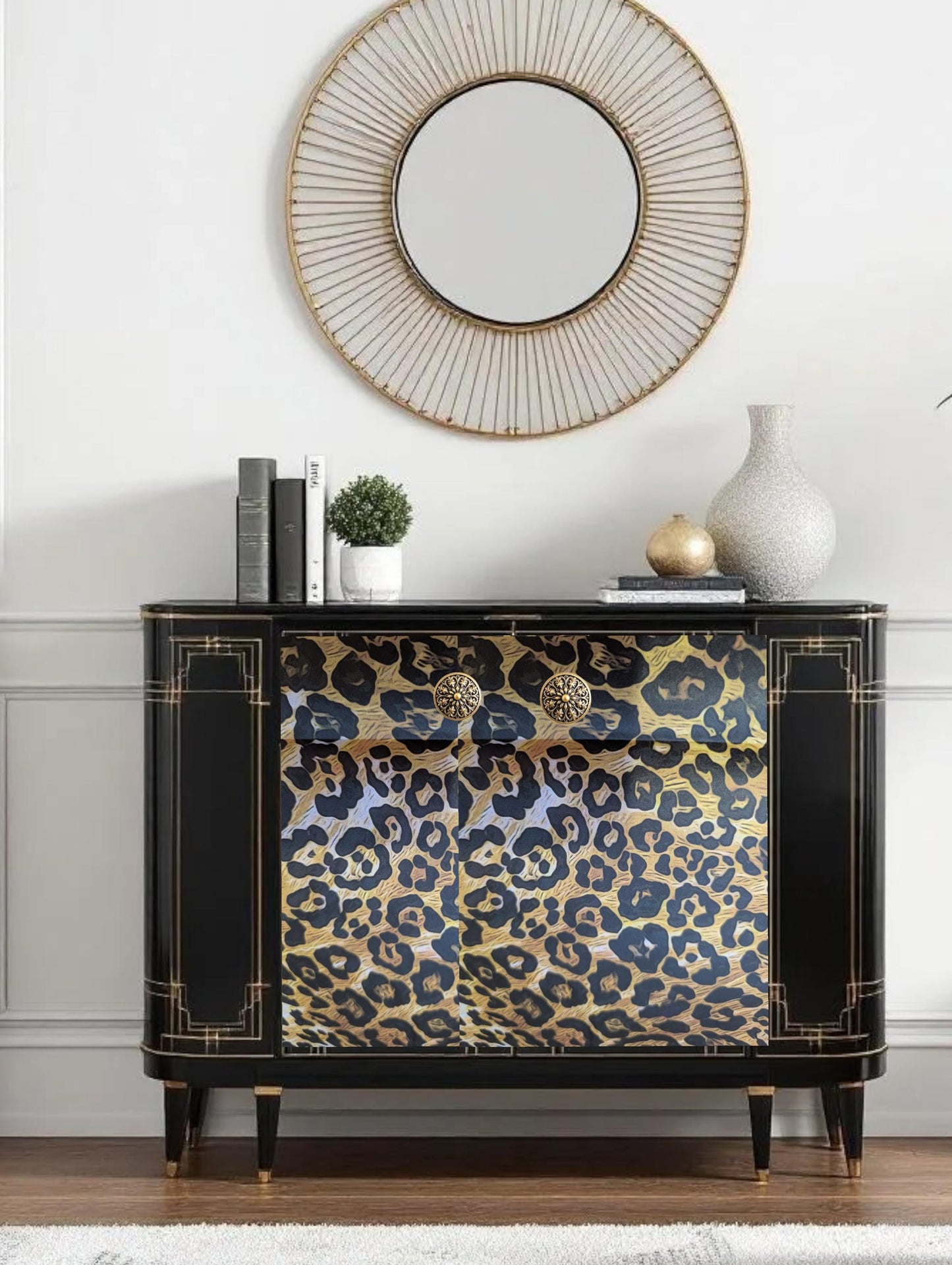 Animal Print Decoupage Paper for Furniture Upcycling | Leopard Design Tissue Paper for DIY Home Remolding & Craft Projects. Transform your DIY projects with this stunning animal print decoupage paper featuring a bold leopard design. Perfect for furniture upcycling, home remolding, and craft enthusiasts, this tissue paper adds a touch of wild elegance to any surface. Each sheet measures 30 by 20 inches, crafted from high-quality, thin yet durable tissue paper that’s easy to work with on wood
