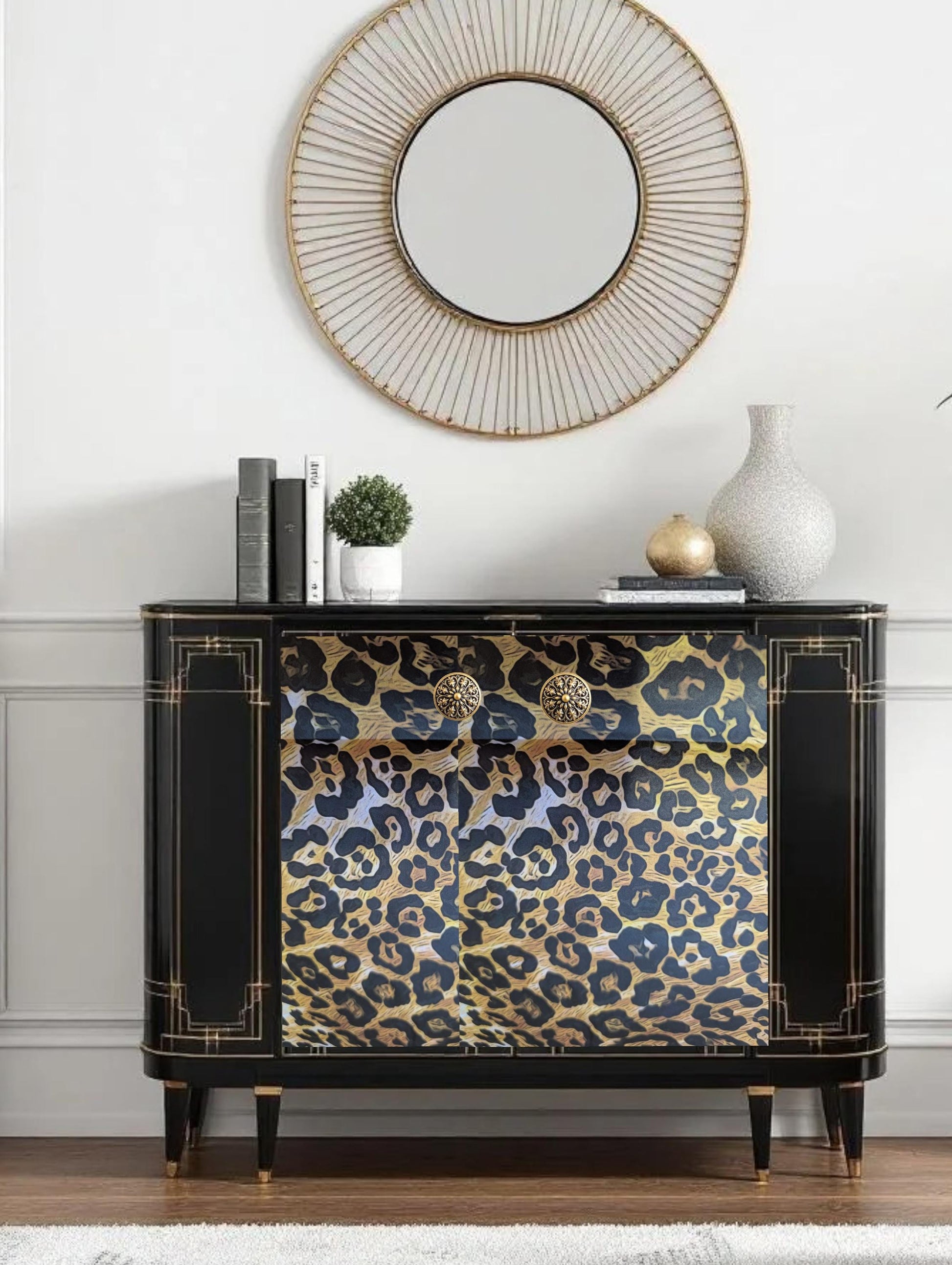 Animal Print Decoupage Paper for Furniture Upcycling | Leopard Design Tissue Paper for DIY Home Remolding & Craft Projects. Transform your DIY projects with this stunning animal print decoupage paper featuring a bold leopard design. Perfect for furniture upcycling, home remolding, and craft enthusiasts, this tissue paper adds a touch of wild elegance to any surface. Each sheet measures 30 by 20 inches, crafted from high-quality, thin yet durable tissue paper that’s easy to work with on wood