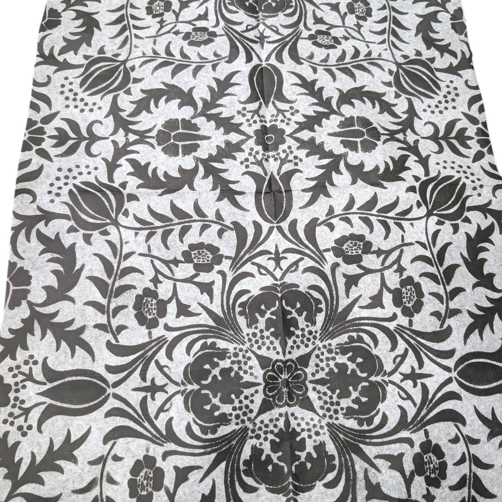 Transform your furniture and craft projects with our Elegant Damask Decoupage Paper: a stunning DIY furniture makeover essential. Featuring a classic black and white damask pattern, this decorative tissue paper is perfect for adding a touch of timeless elegance and charm to any piece. 
Ideal for furniture upcycling, scrapbooking, or creative decor, this high-quality decoupage paper allows you to effortlessly elevate your DIY projects with style and sophistic. Gorgeous damask design  decoupage